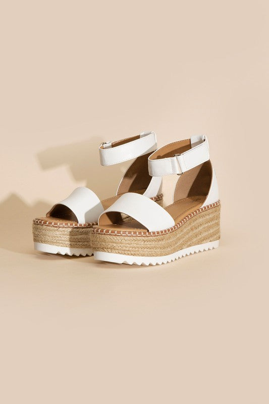 TUCKIN-S PLATFORM SANDALS Wedge Platform Open Toe Sandals