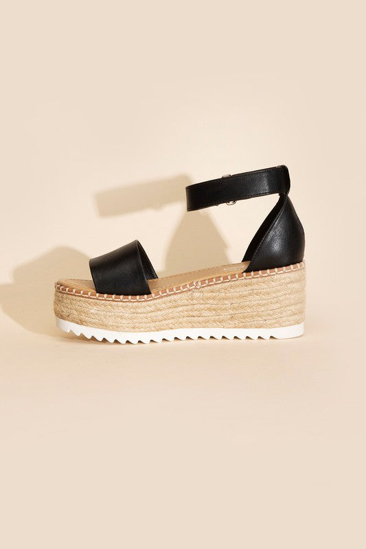 TUCKIN-S PLATFORM SANDALS Wedge Platform Open Toe Sandals
