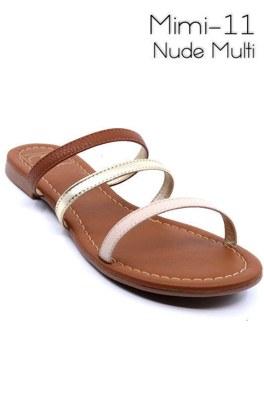 Mimi-11 Multicolor Tripple Strap Flip Flop