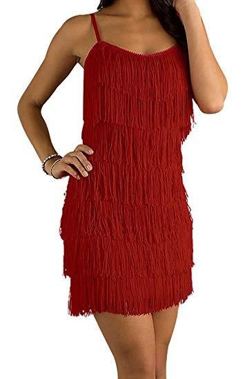 Turning it Out Black Fringe Mini Dress