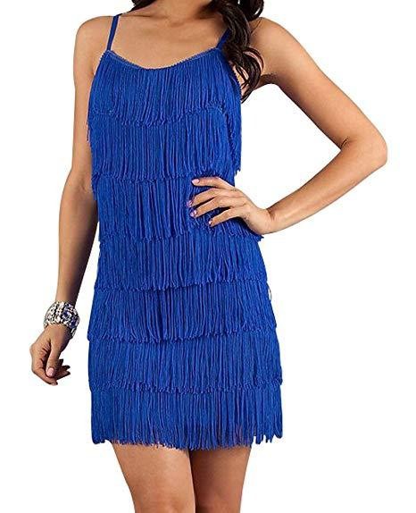 Turning it Out Black Fringe Mini Dress