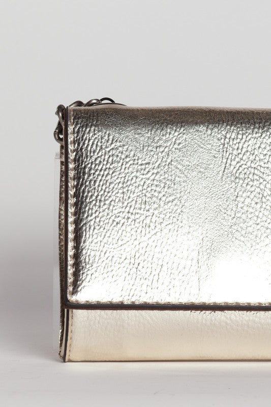 Metallic Crossbody Shoulder Bag