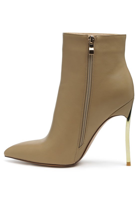 High Heel Pointed Toe Ankle Bootie