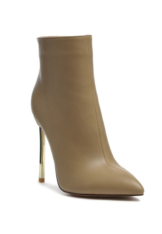 High Heel Pointed Toe Ankle Bootie