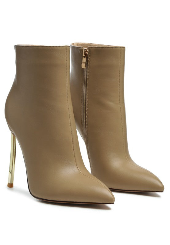 High Heel Pointed Toe Ankle Bootie