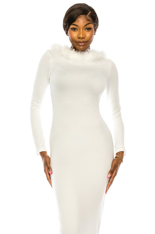Long Sleeve Hooded Maxi Dress