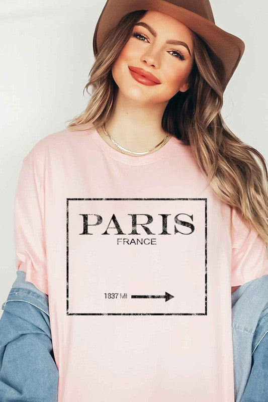 Ladies Paris France Graphic T Shirt