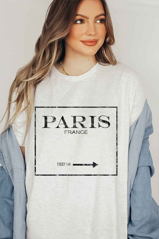 Ladies Paris France Graphic T Shirt