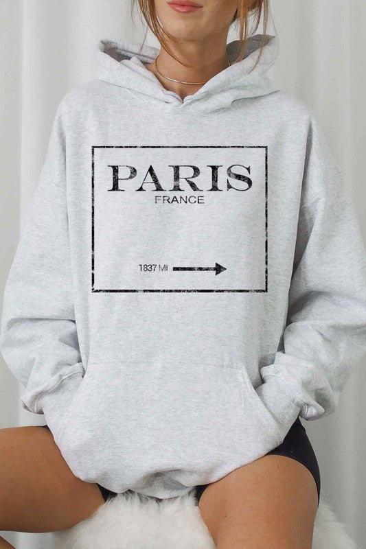 Long Sleeve Graphic Paris France Hoodie