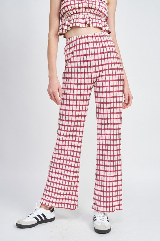 High Waist Plaid Pants