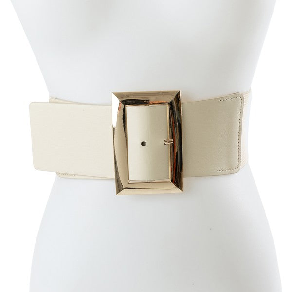 Rectangular Buckle Waist Belt