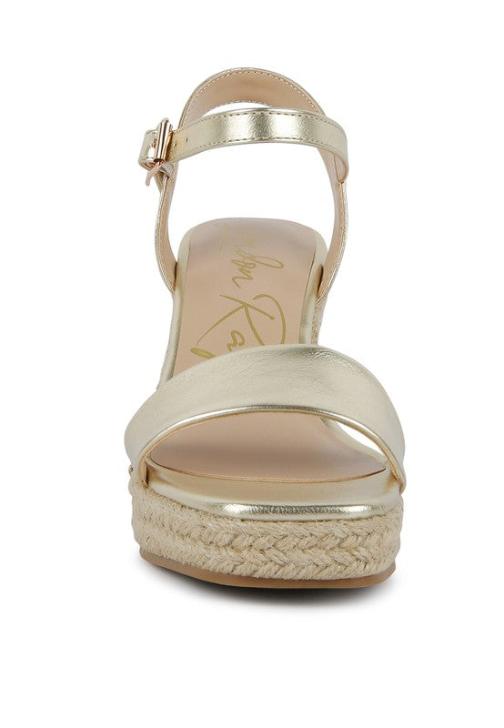 Classic Wedge High Heel Ankle Strap Sandals