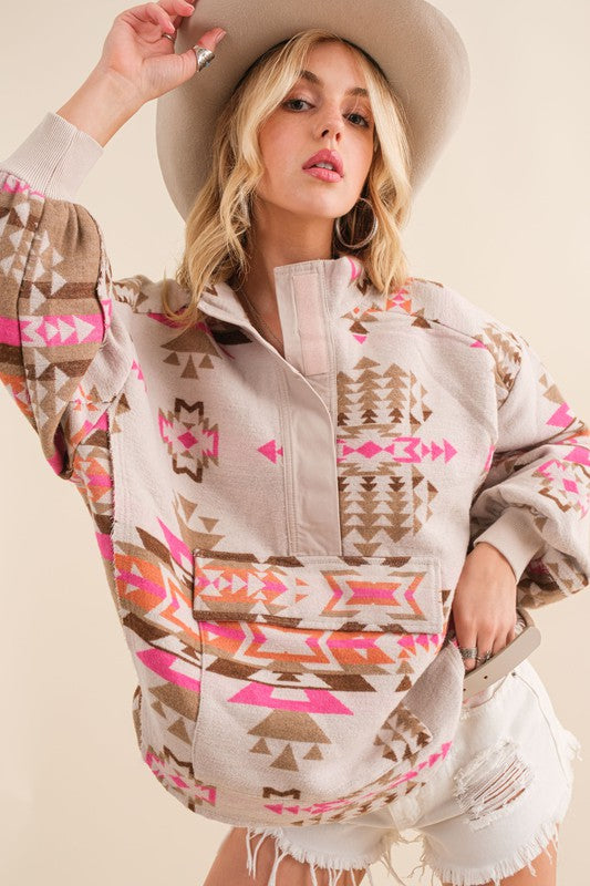Aztec Western Pullover Sweater
