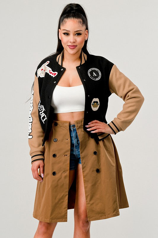 Athina Letterman Jacket Dress