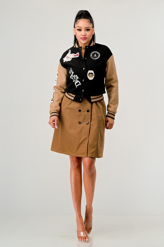 Athina Letterman Jacket Dress
