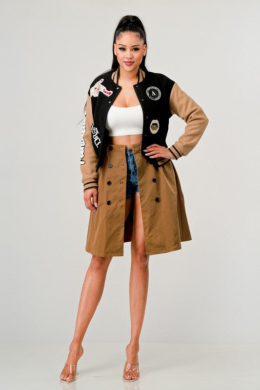 Athina Letterman Jacket Dress