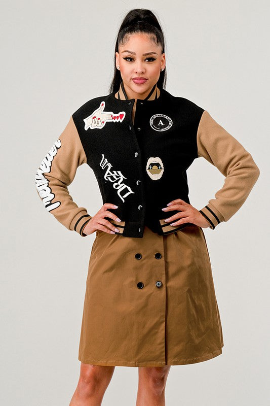 Athina Letterman Jacket Dress