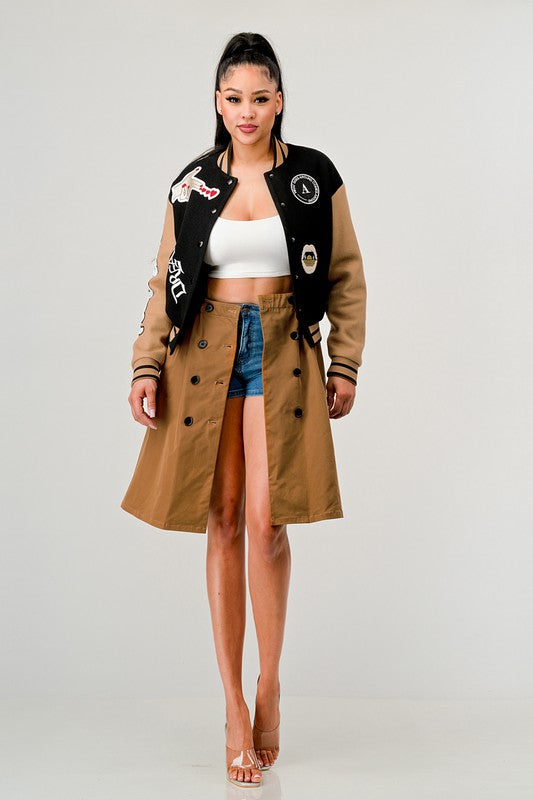 Athina Letterman Jacket Dress
