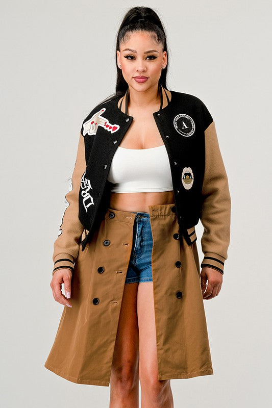 Athina Letterman Jacket Dress