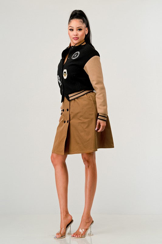 Athina Letterman Jacket Dress