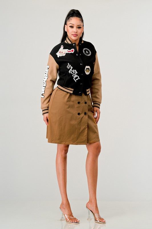 Athina Letterman Jacket Dress