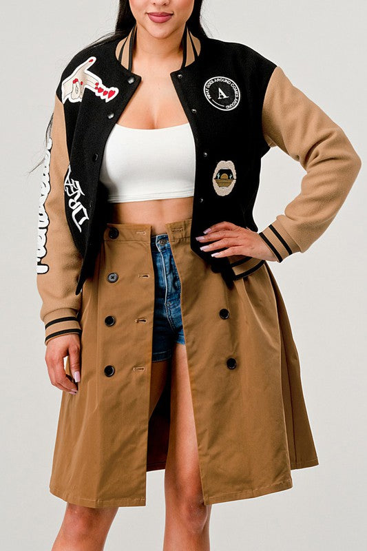 Athina Letterman Jacket Dress