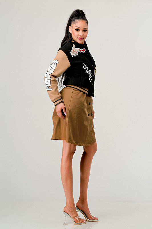 Athina Letterman Jacket Dress