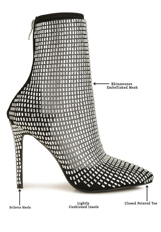 Fortunate Rhinestones Embellished Bling Out Boots
