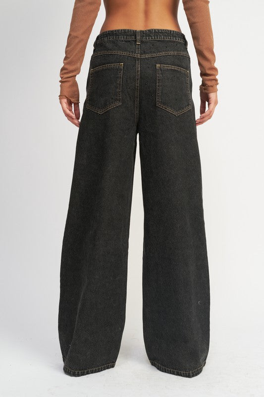 Boyfriend Pants with Contrast Stitching