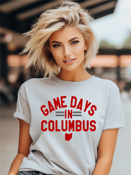 Game Days in Columbus Graphic Short Sleeve Tee