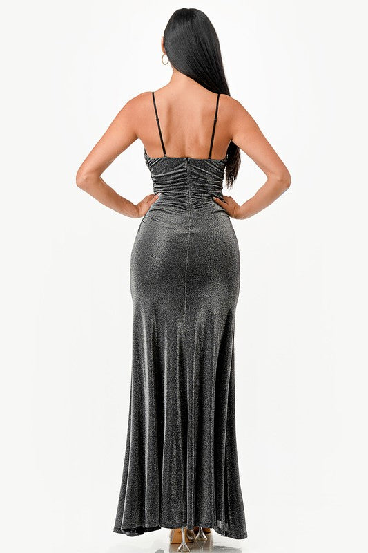 Fitted Mermaid Maxi Evening Dress