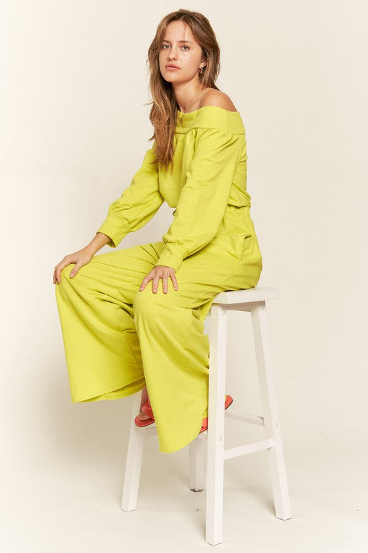The One shoulder Terry Cotton Jumpsuit