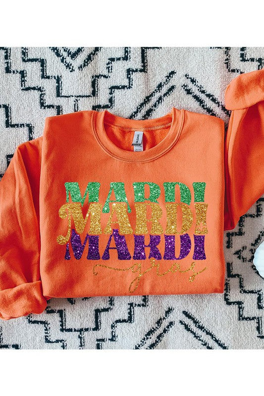 Unisex Mardi Gras Long Sleeve Sweatshirt