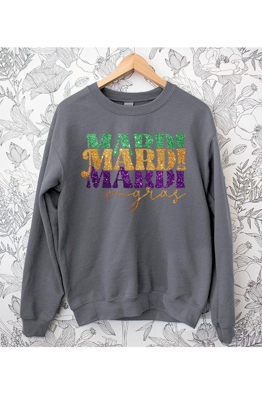 Unisex Mardi Gras Long Sleeve Sweatshirt
