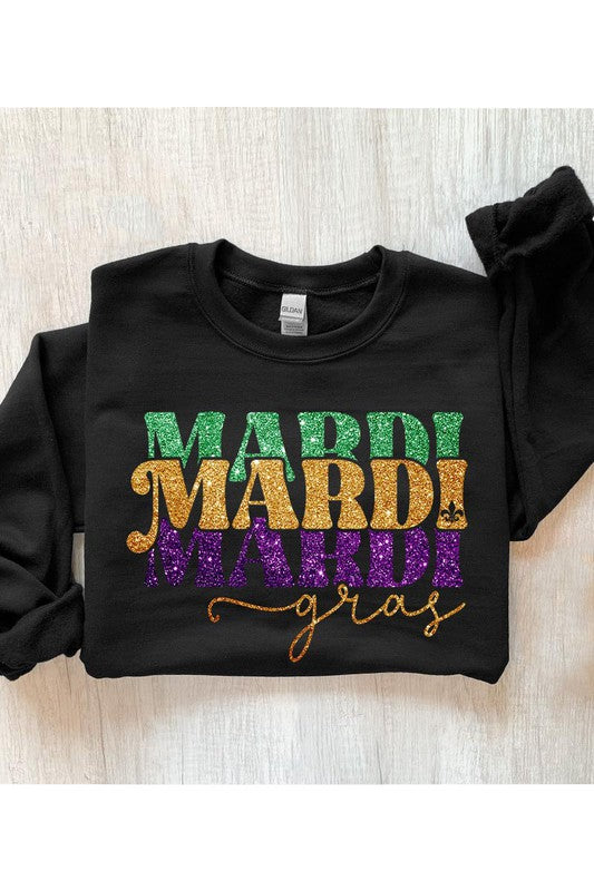 Unisex Mardi Gras Long Sleeve Sweatshirt