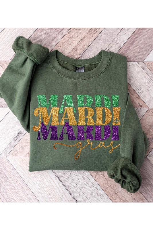 Unisex Mardi Gras Long Sleeve Sweatshirt