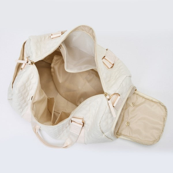 Zahra Travel Quilted Fabric Weekender