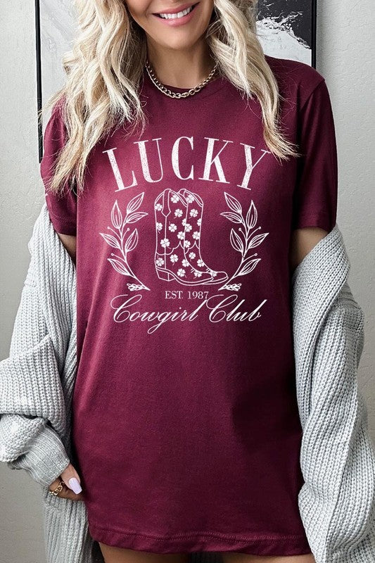 Women The Lucky Cowgirl Graphic Tee