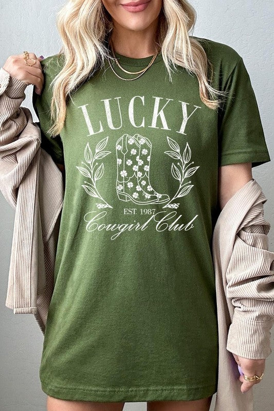 Women The Lucky Cowgirl Graphic Tee