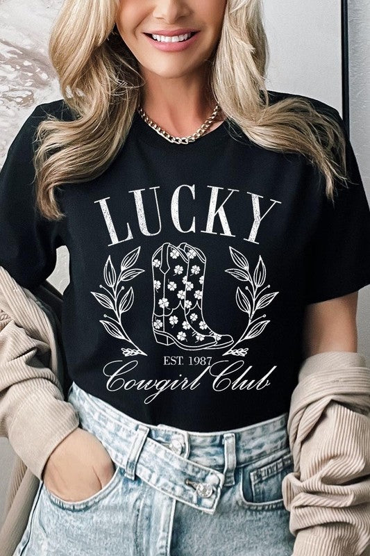 Women The Lucky Cowgirl Graphic Tee