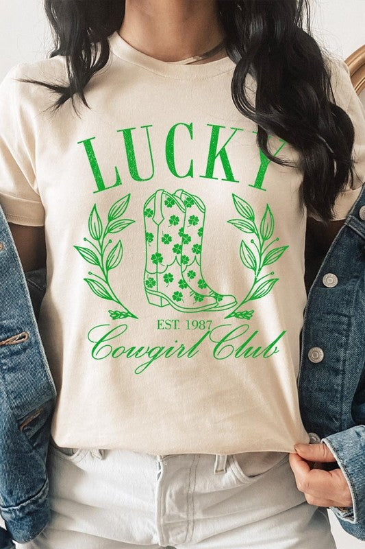 Women The Lucky Cowgirl Graphic Tee