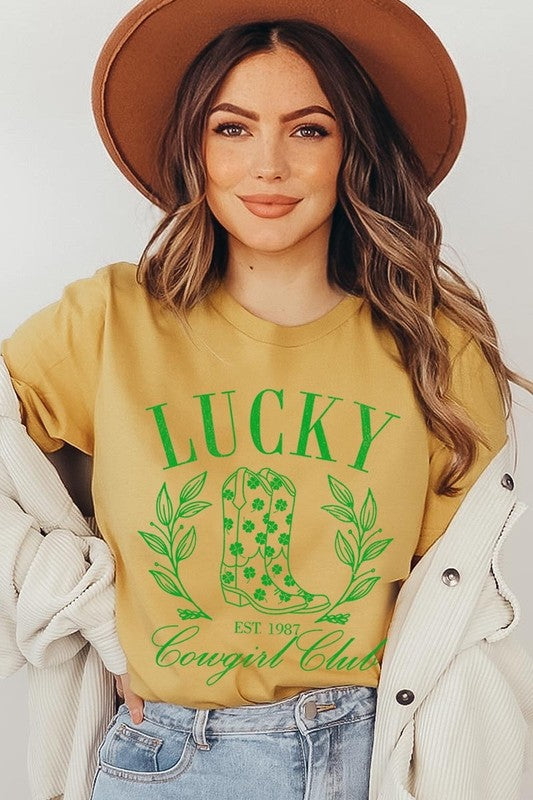 Women The Lucky Cowgirl Graphic Tee