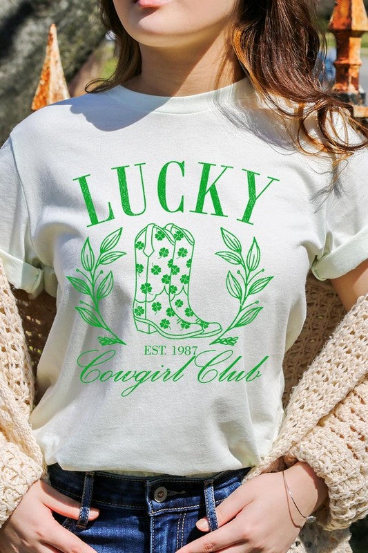 Women The Lucky Cowgirl Graphic Tee