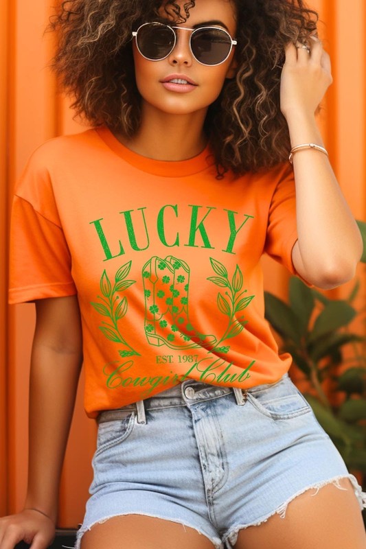 Women The Lucky Cowgirl Graphic Tee
