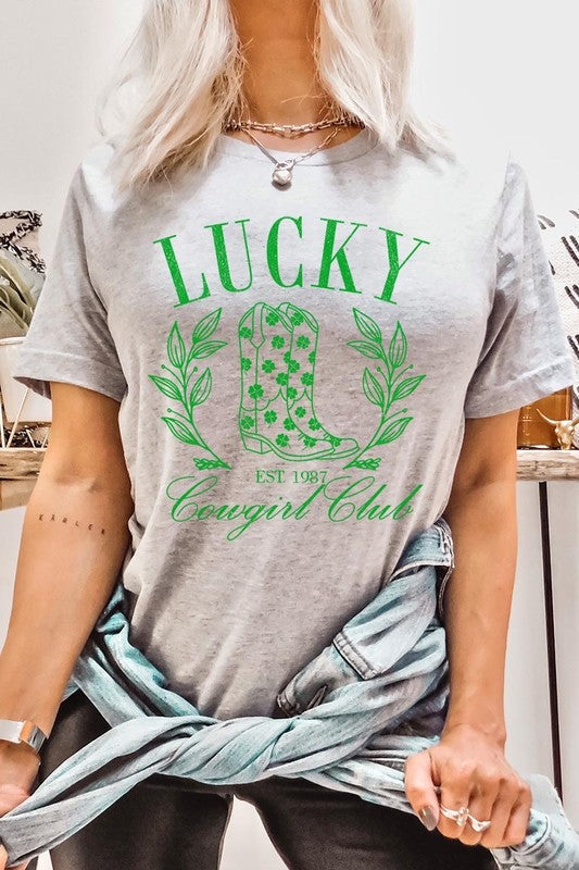 Women The Lucky Cowgirl Graphic Tee