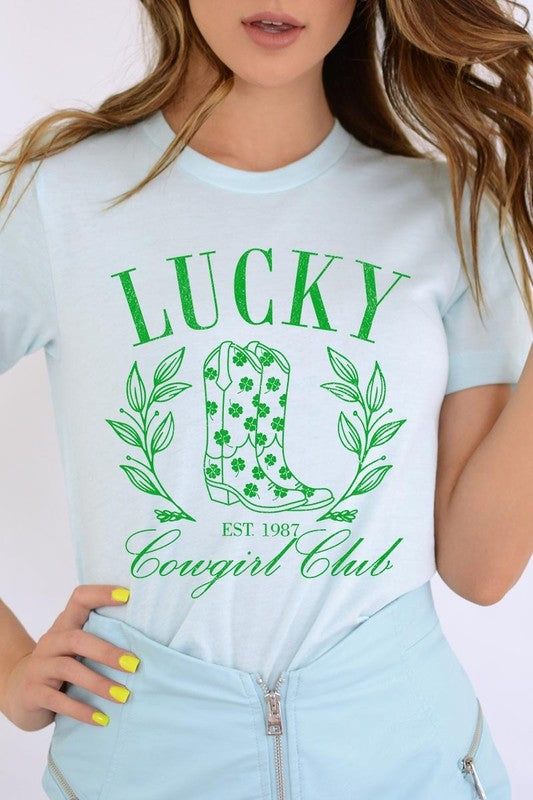 Women The Lucky Cowgirl Graphic Tee
