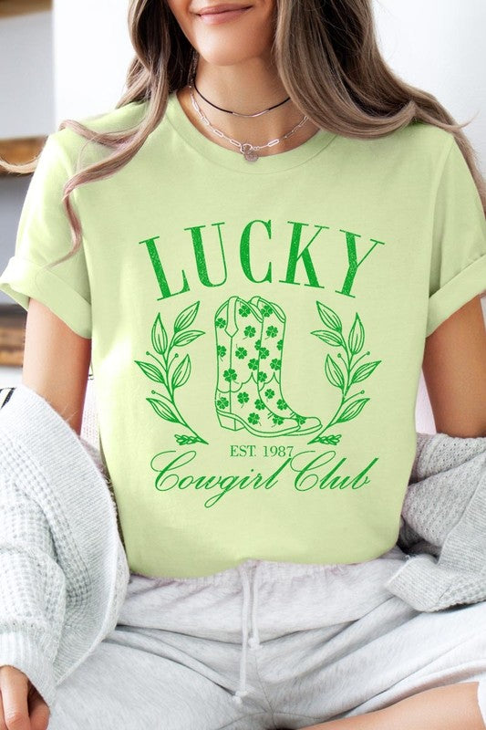 Women The Lucky Cowgirl Graphic Tee
