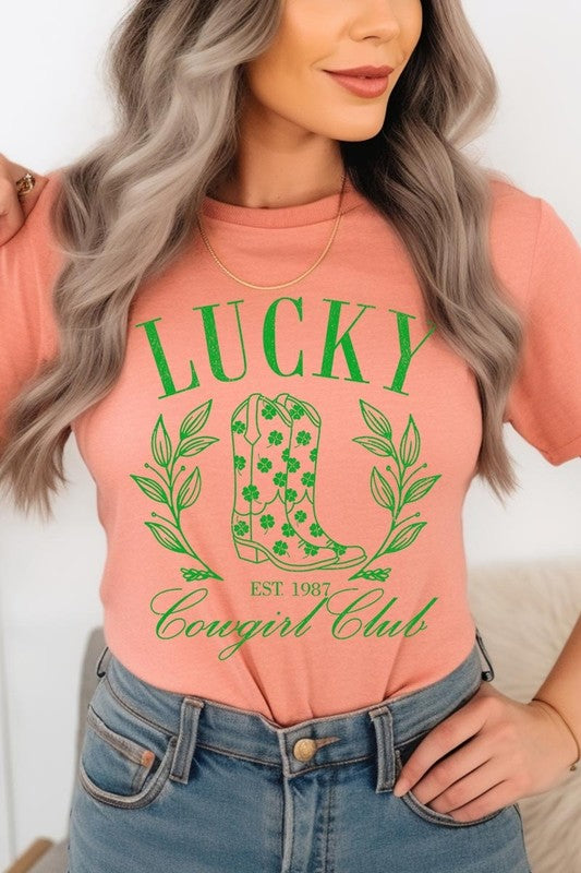 Women The Lucky Cowgirl Graphic Tee