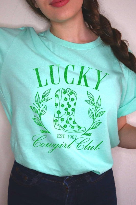 Women The Lucky Cowgirl Graphic Tee