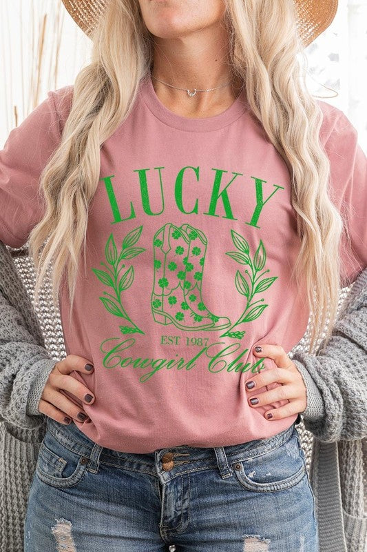 Women The Lucky Cowgirl Graphic Tee
